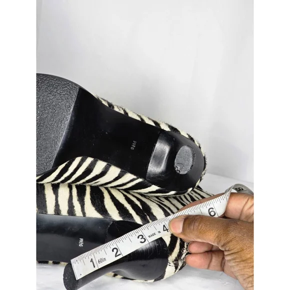 VALERIE STEVENS Black White Zebra Print Ankle boots Women's Size 10 - Picture 8 of 8